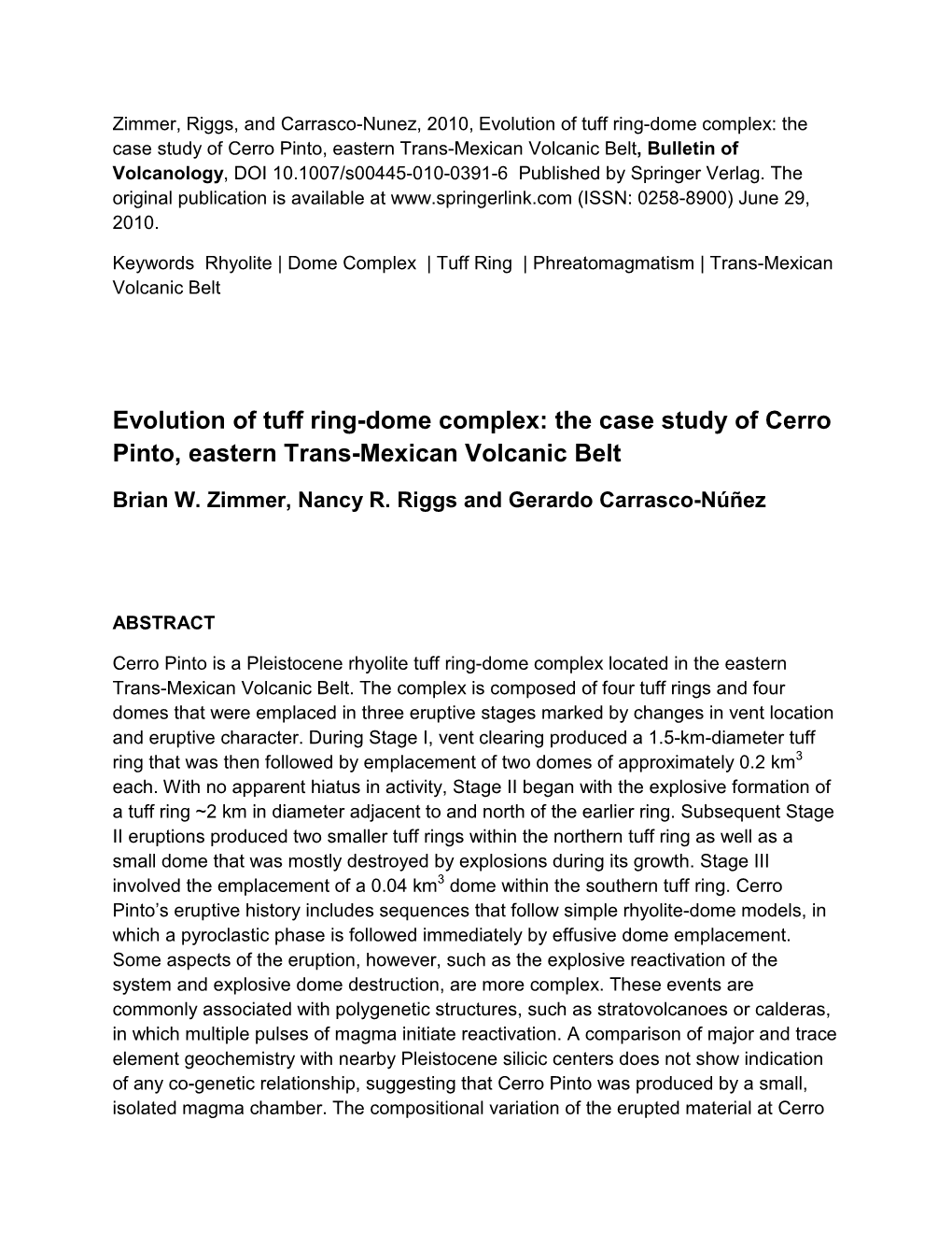 Evolution of Tuff Ring-Dome Complex