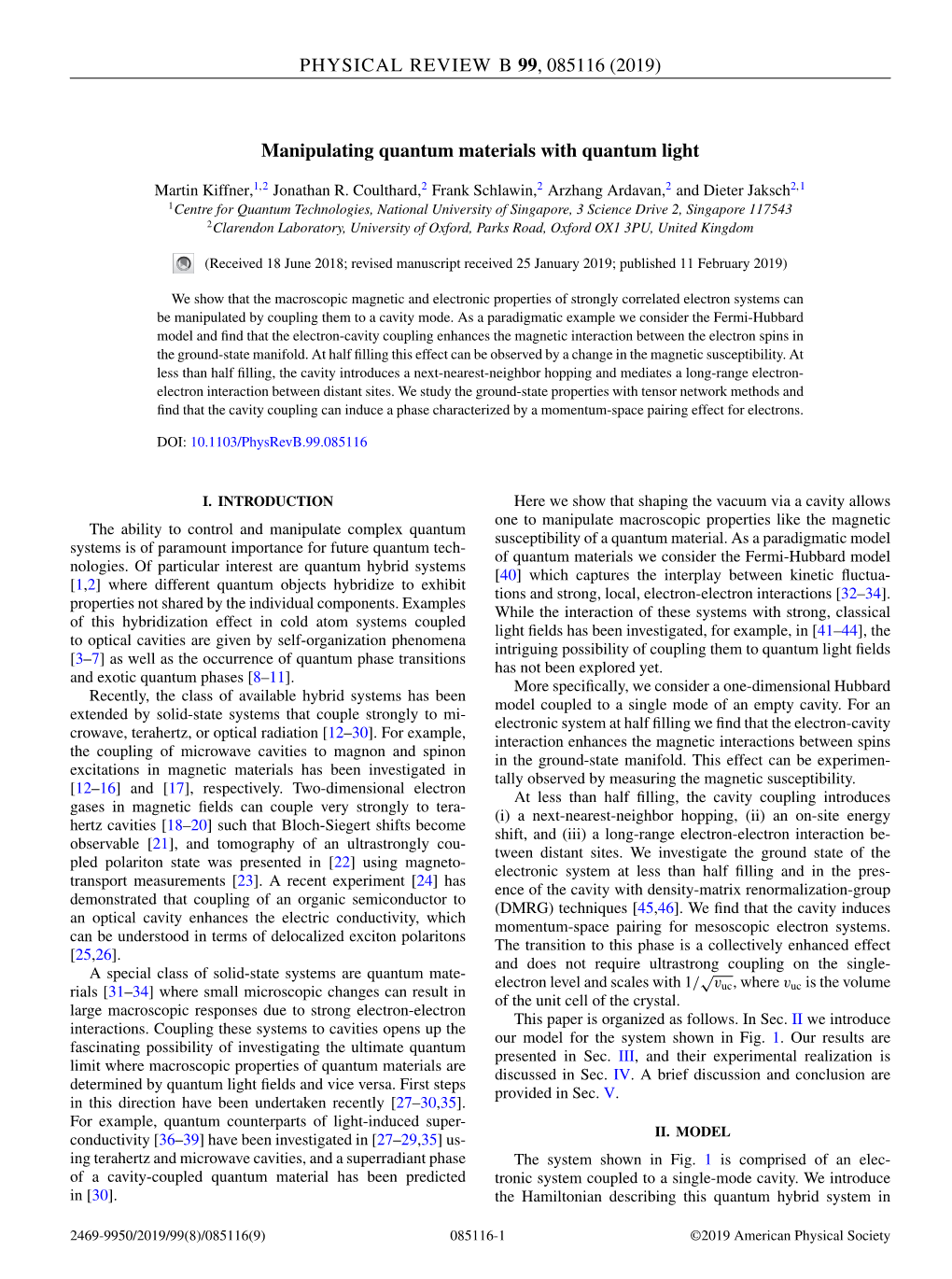 Manipulating Quantum Materials with Quantum Light