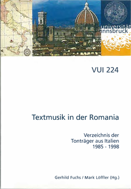 VUI 224 Textmusik in Der Romania