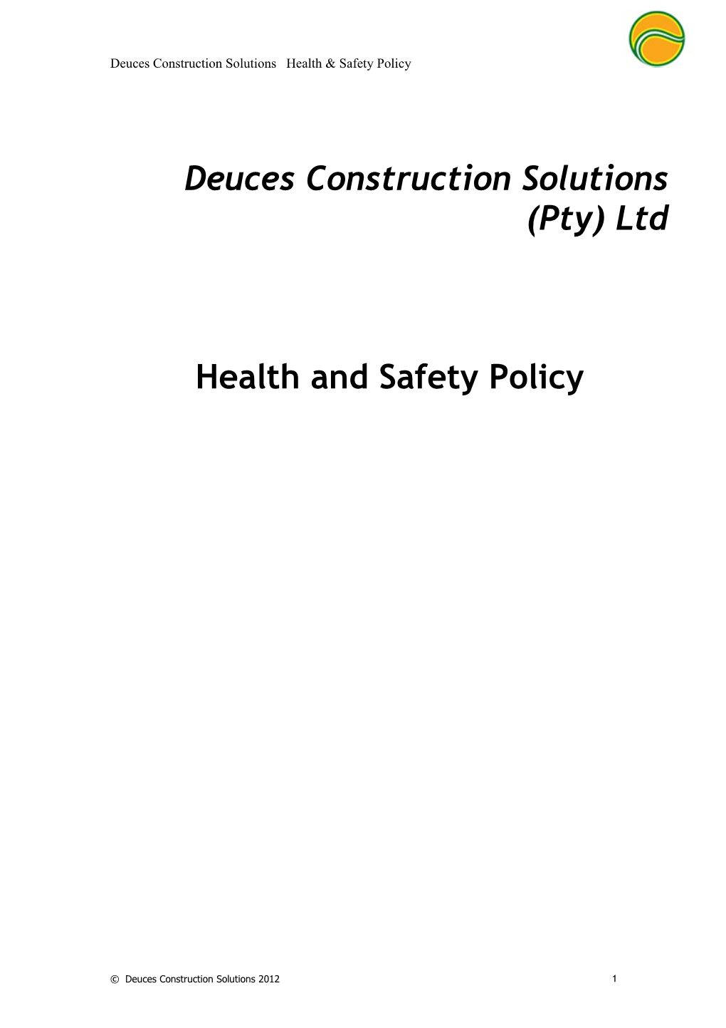 Deuces Construction Solutions (Pty) Ltd