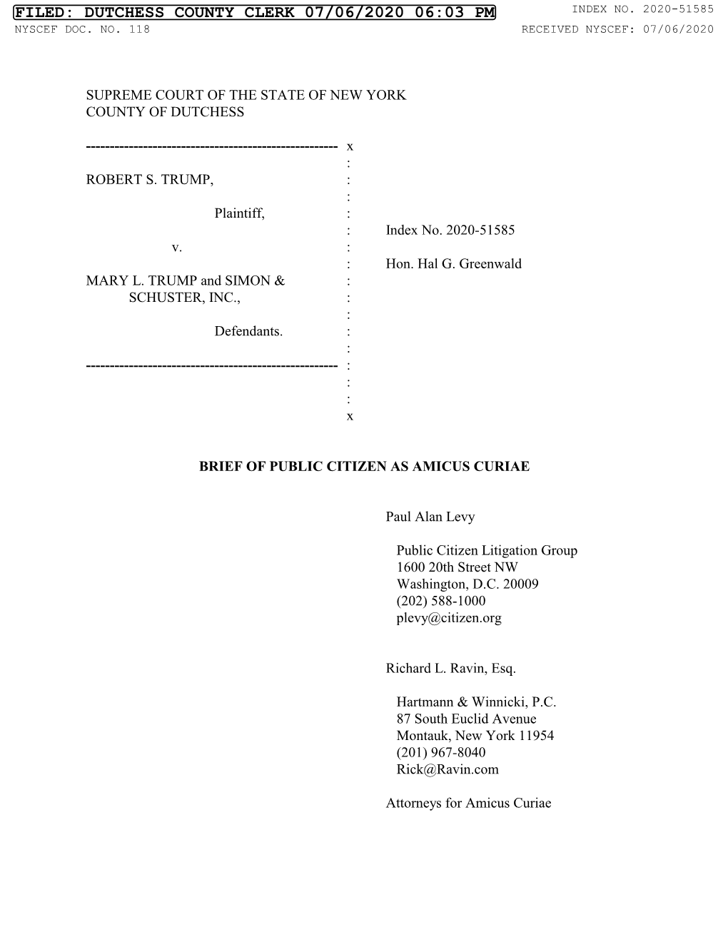 Amicus Brief of the Reporters Committee for Freedom of the Press Persuasively