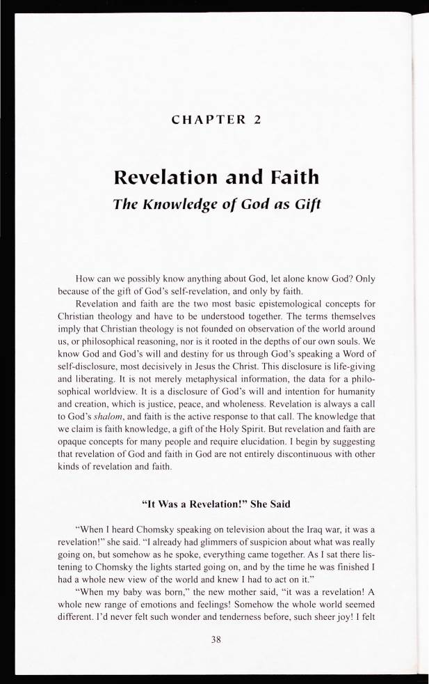 Revelation and Faith the Knowledge of God As Gift