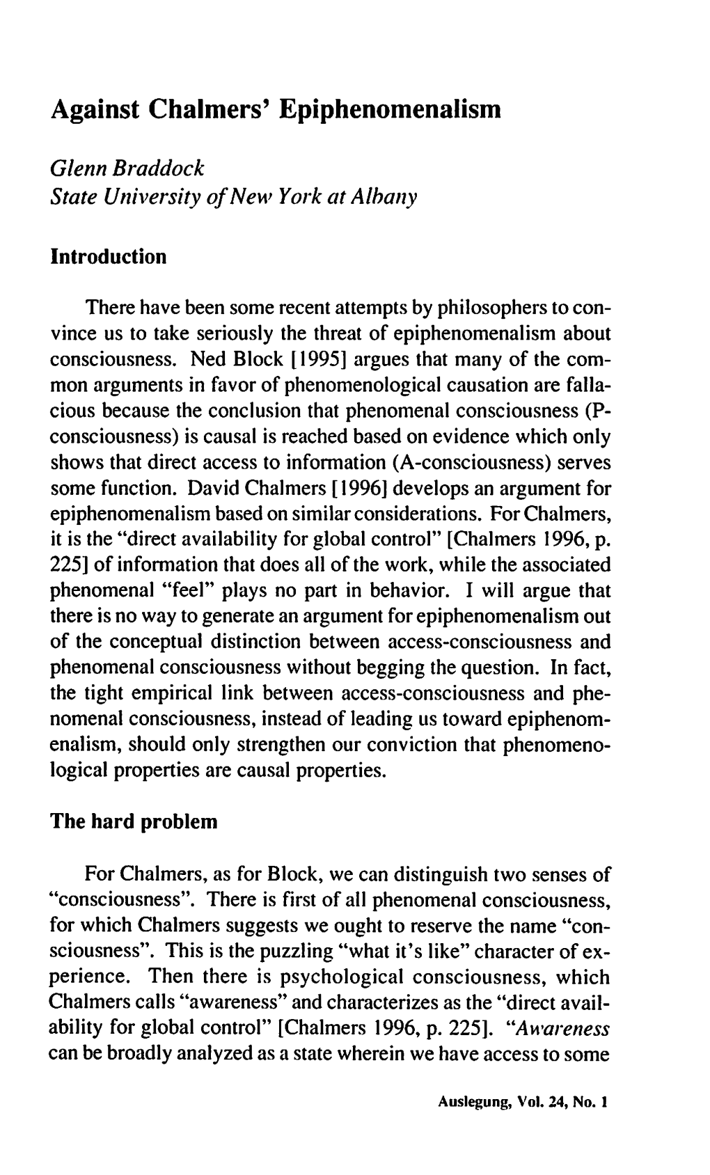 Against Chalmers9 Epiphenomenalism