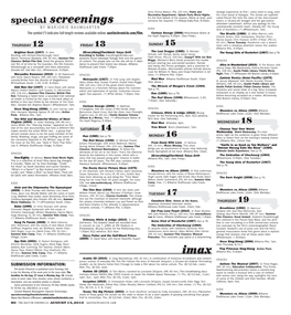 Special Screenings Imax
