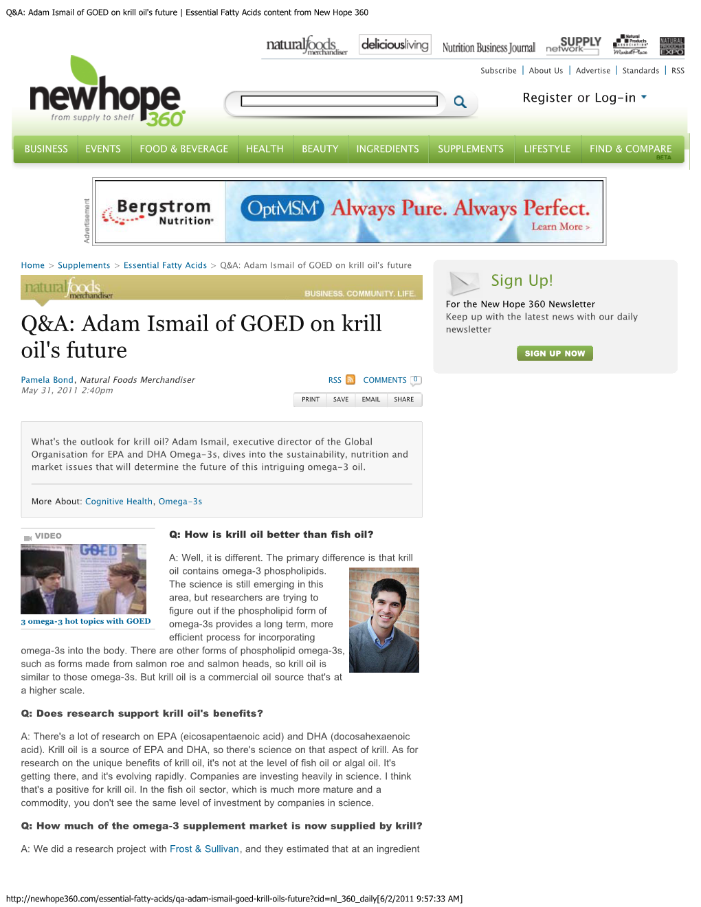 Adam Ismail of GOED on Krill Oil's Future.Pdf