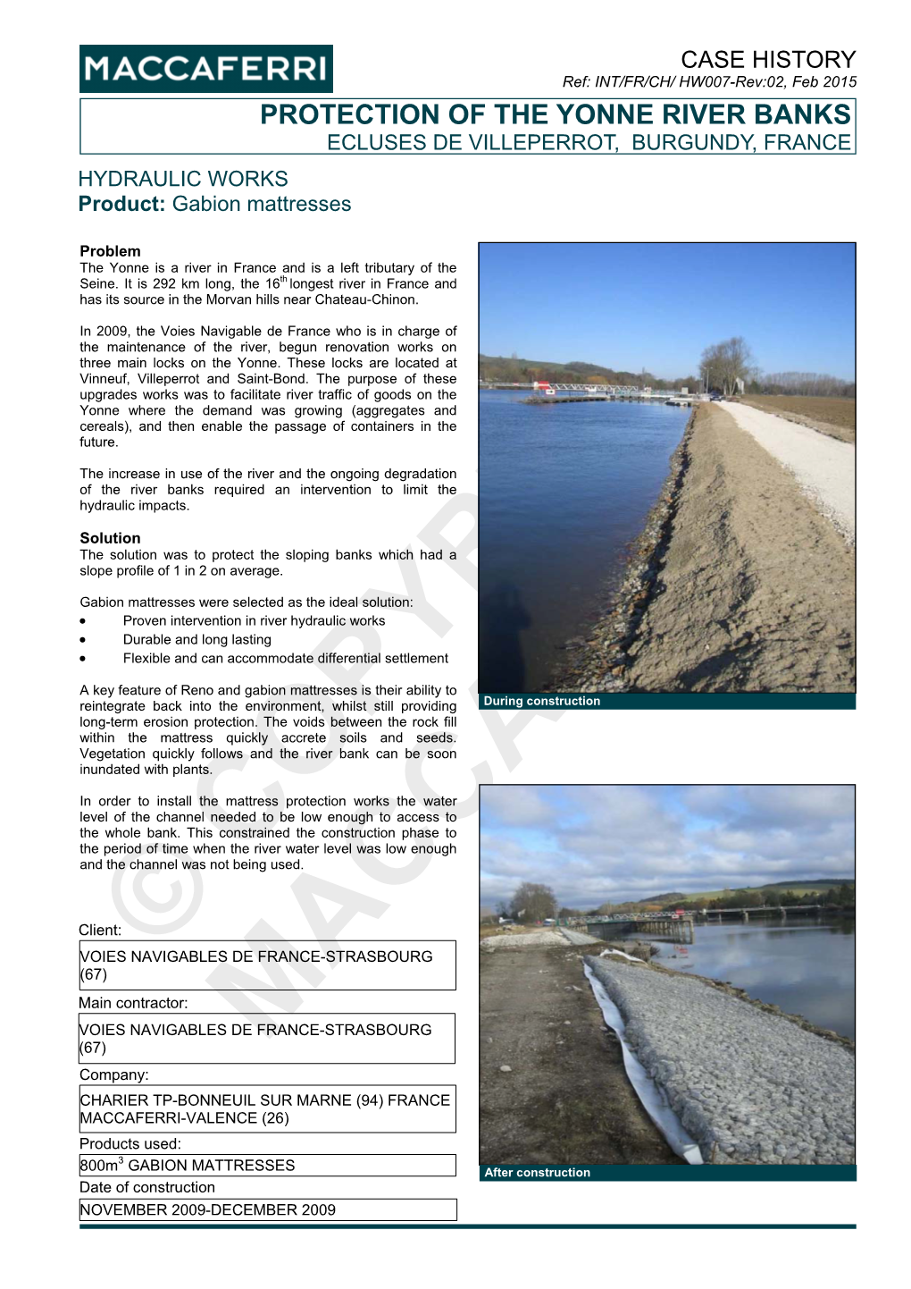 CH-INT-HW-FR-Protection of the Yonne River Banks, Burgundy