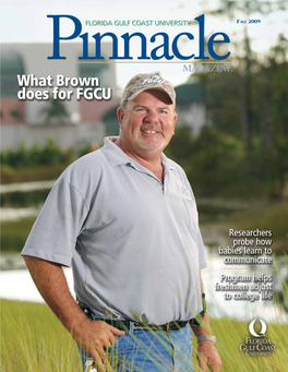 Fall 2009 • Volume 4 • Issue 1 Letters Pinnacle Magazine Wilson G