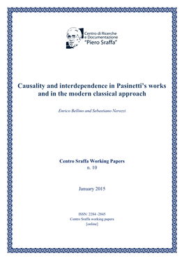Causality and Interdependence in Pasinetti's Works and in the Modern