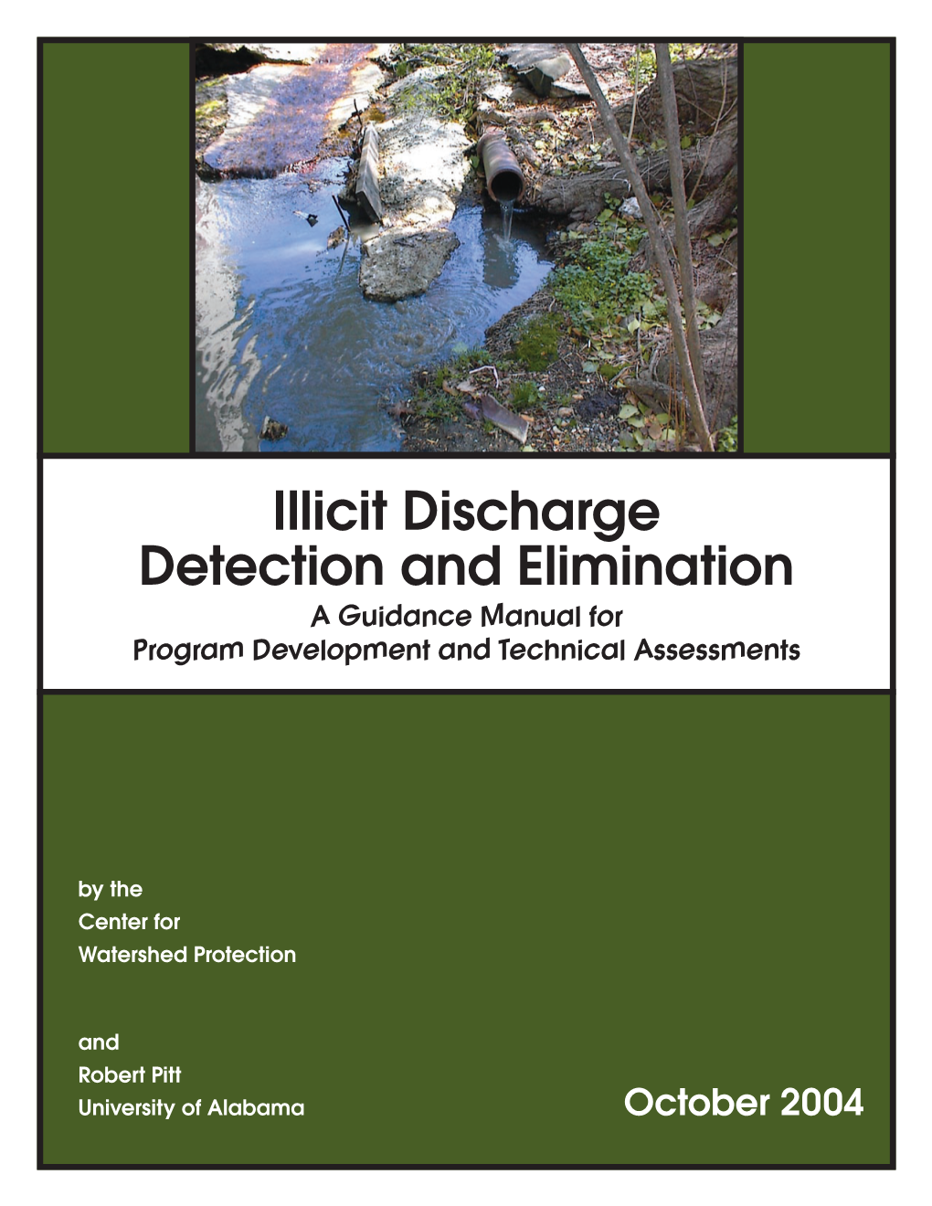 Illicit Discharge Detection and Elimination (IDDE) Guidance Manual