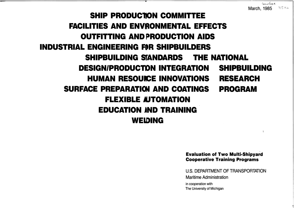 SHIP Producllon COMMITTEE FACILITIES AND