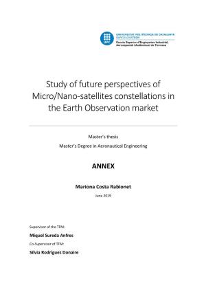 Study of Future Perspectives of Micro/Nanosatellites Constellations in the Earth Observation Market