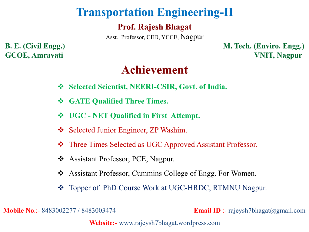 Unit-Iv Railway Engineering