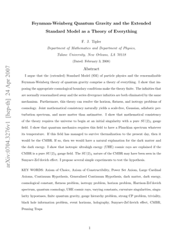Feynman-Weinberg Quantum Gravity and the Extended Standard Model As a Theory of Everything