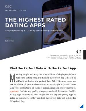 THE HIGHEST RATED DATING APPS Analyzing the Quality of U.S