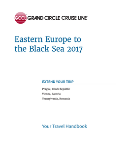 Eastern Europe to the Black Sea 2017