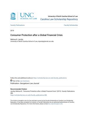 Consumer Protection After a Global Financial Crisis