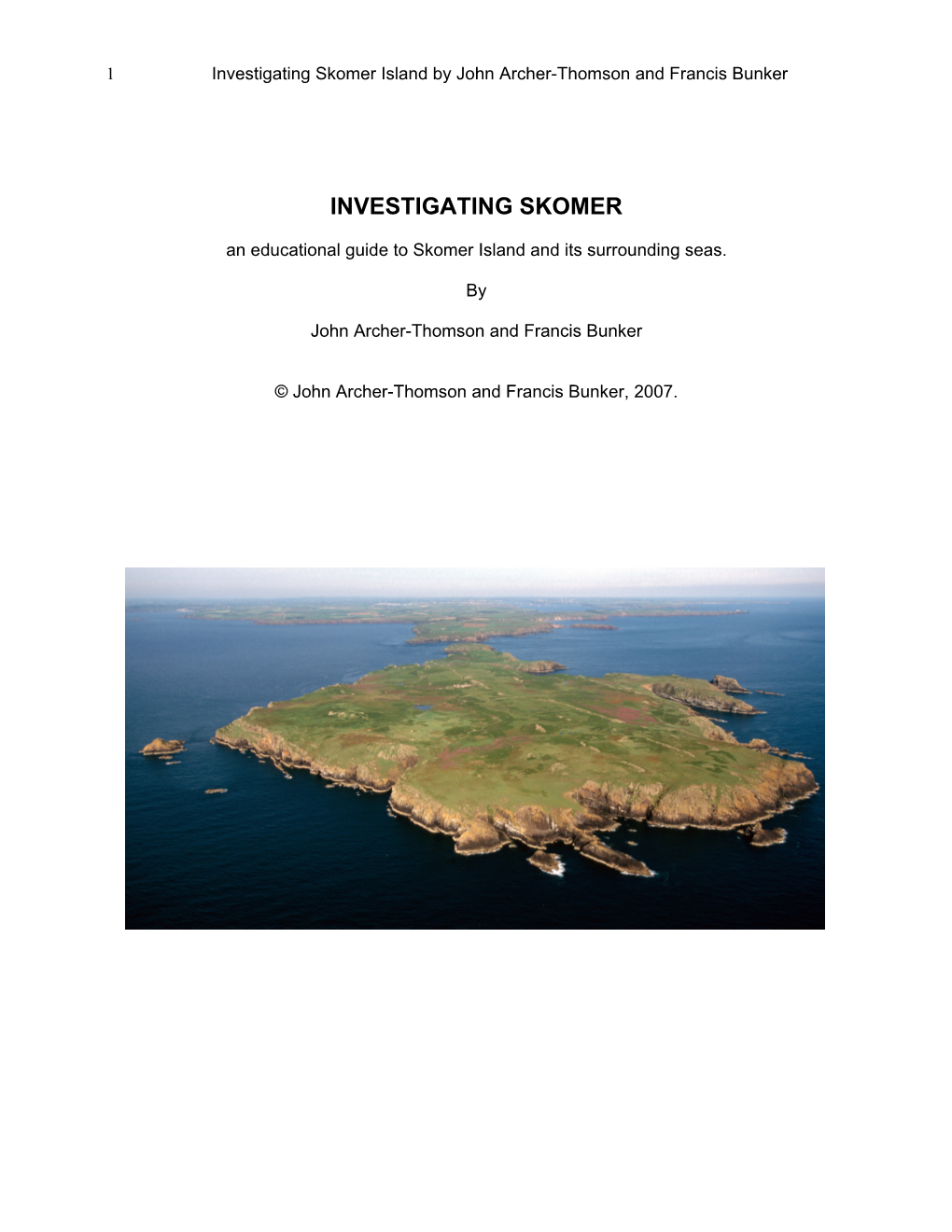 Investigating Skomer Island by John Archer-Thomson and Francis Bunker