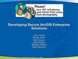 Developing Secure Arcgis Enterprise Solutions