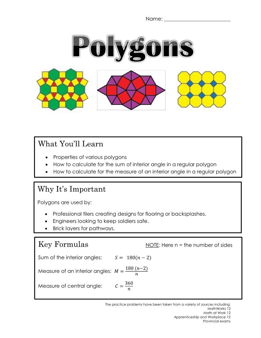 0 Polygons Booklet.Pdf