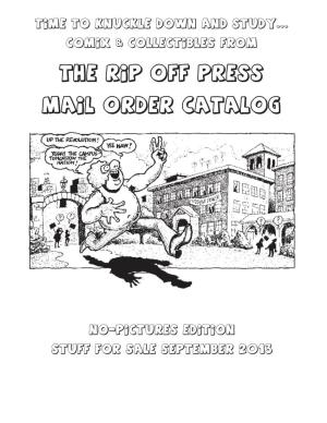 The Rip Off Press Mail Order Catalog