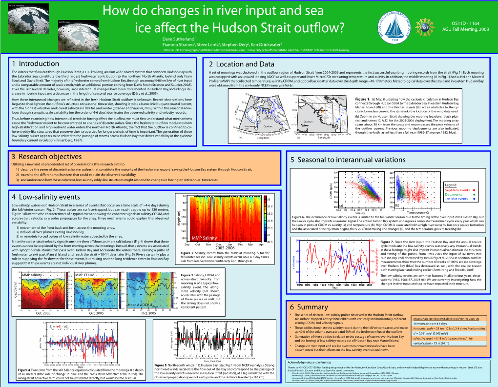 How Do Changes in River Input and Sea Ice Affect the Hudson Strait Outflow?