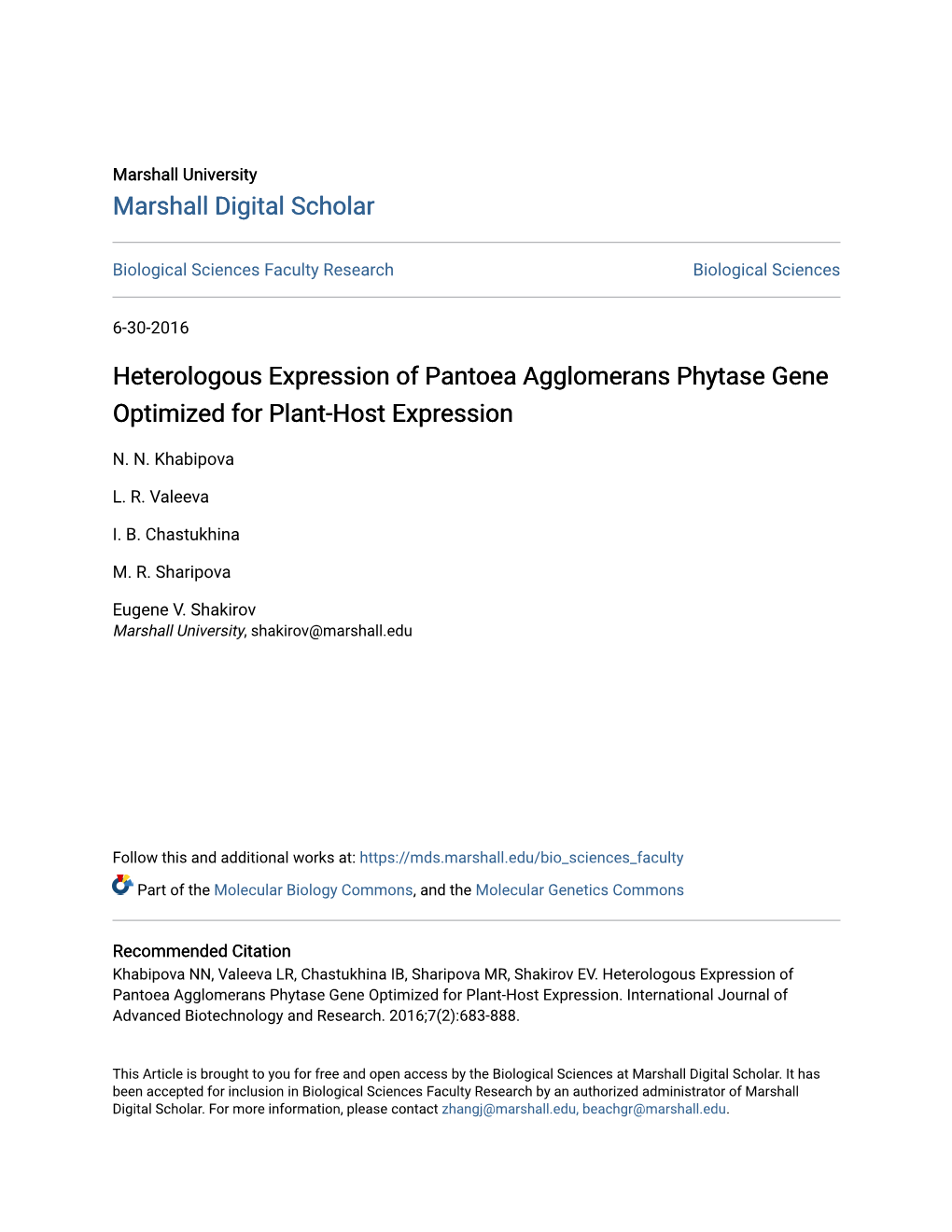 Heterologous Expression of Pantoea Agglomerans Phytase Gene Optimized for Plant-Host Expression