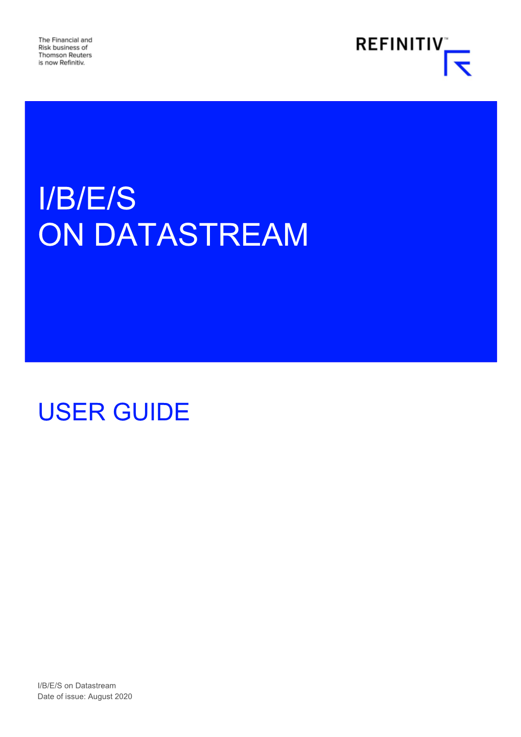 I/B/E/S on Datastream
