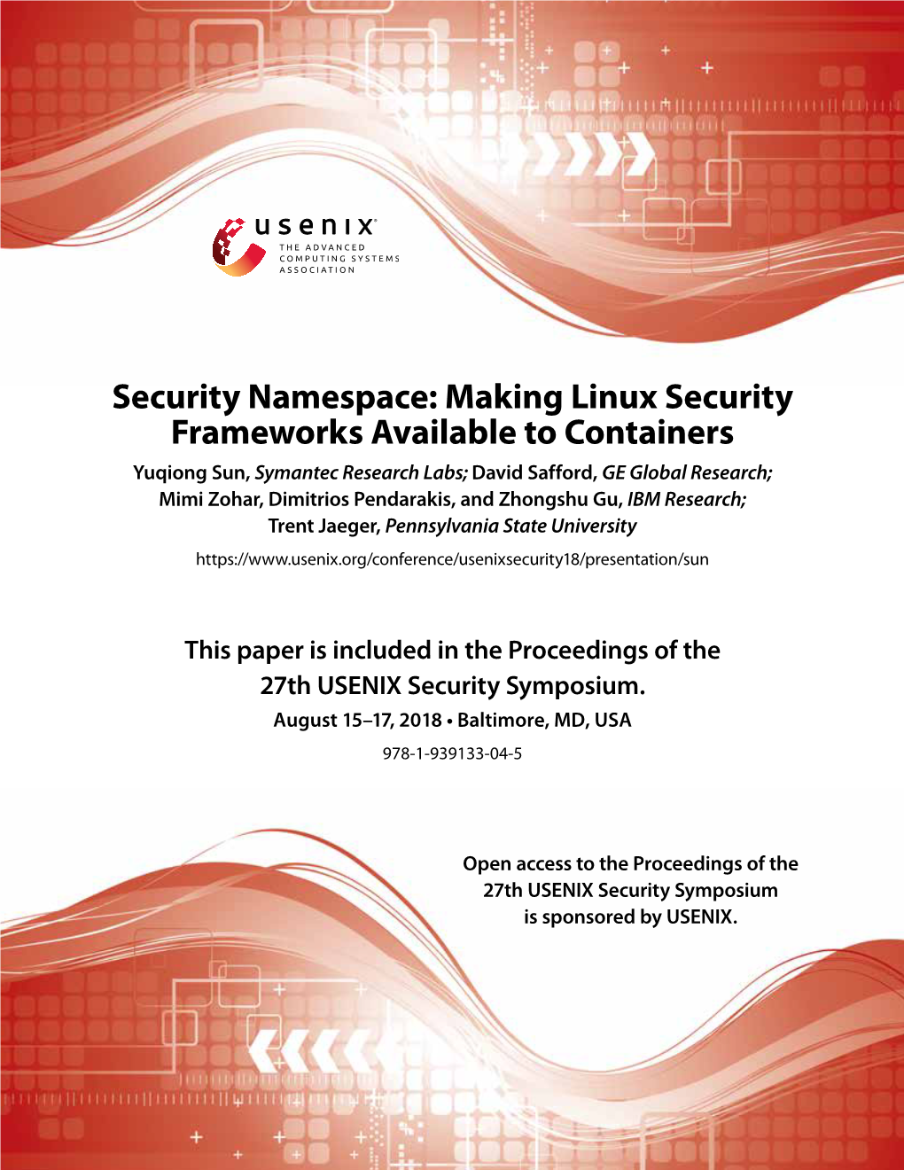 Making Linux Security Frameworks Available to Containers