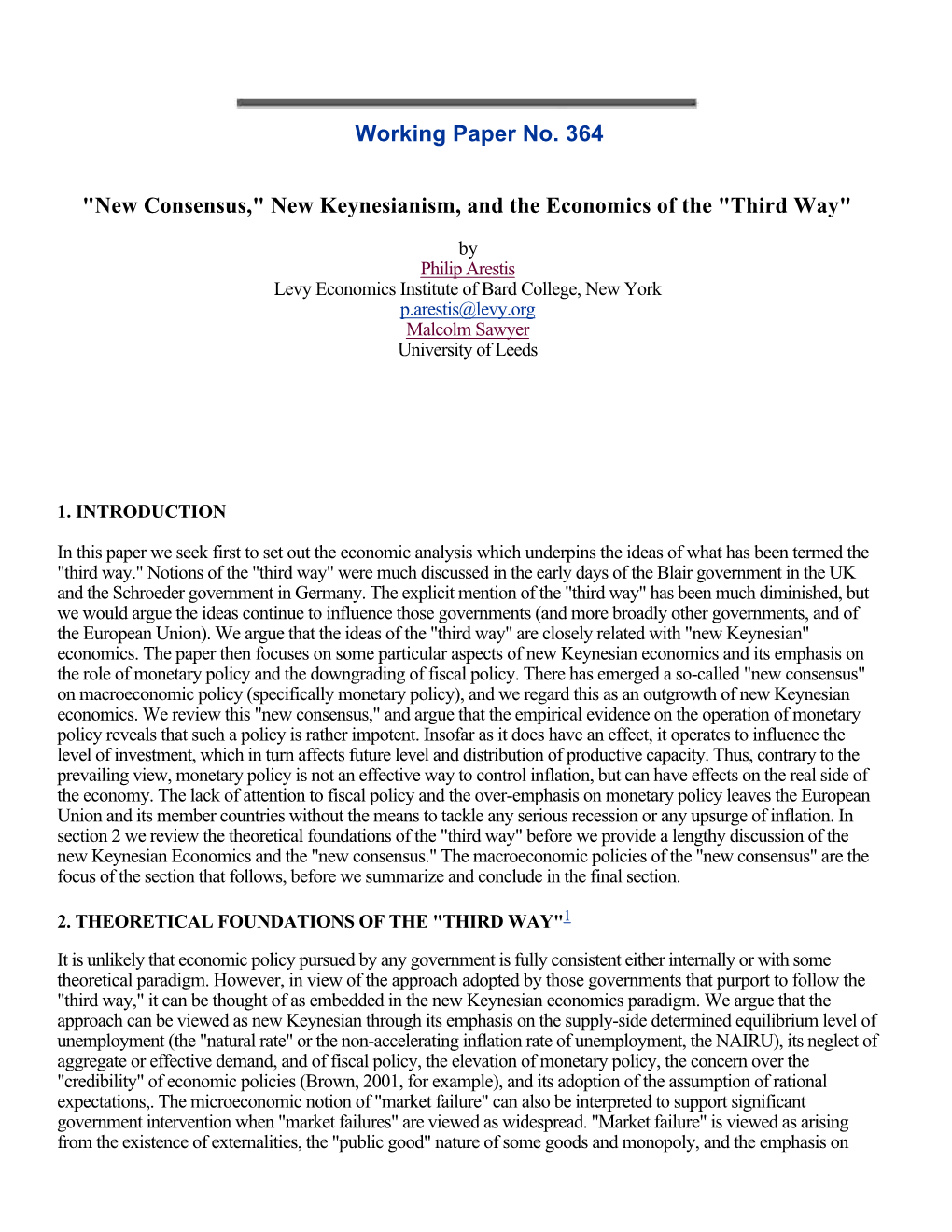 New Consensus, New Keynesianism, and the Economics of the 'Third