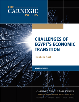Challenges of Egypt's Economic Transition