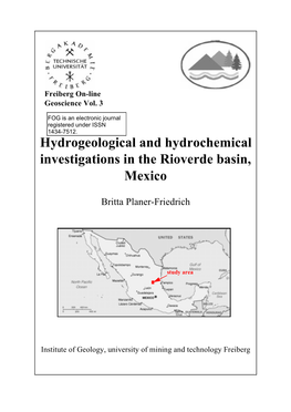 Hydrogeological and Hydrochemical Investigations in the Rioverde Basin, Mexico