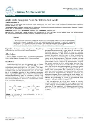 Azido-Meta-Hemipinic Acid: an "Introverted" Acid?