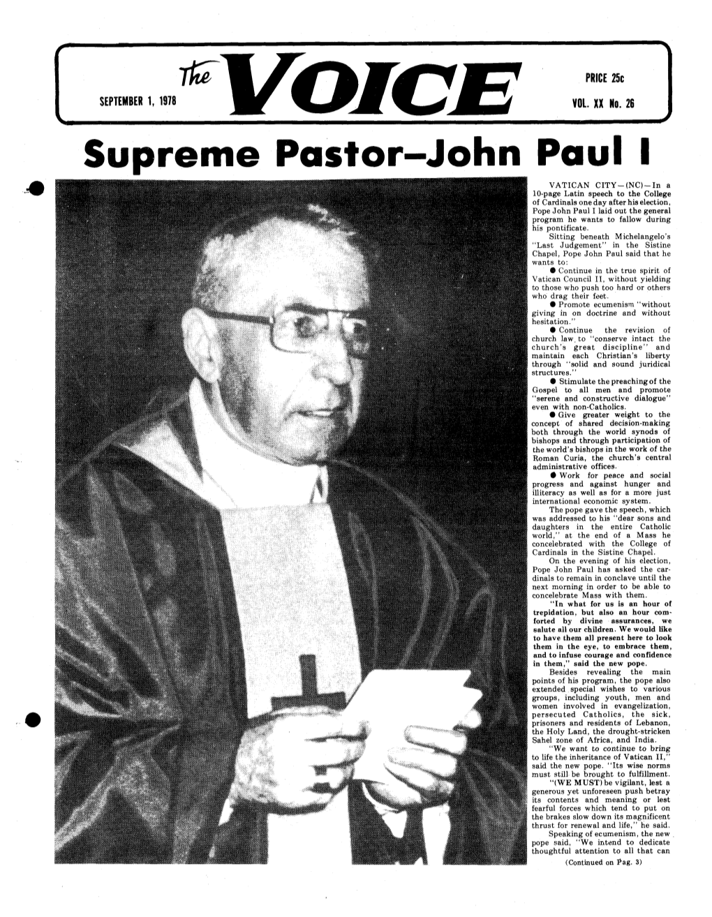 Supreme Pastor-John Paul I