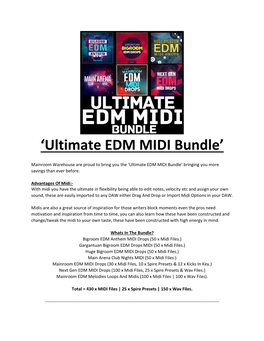 'Ultimate EDM MIDI Bundle'