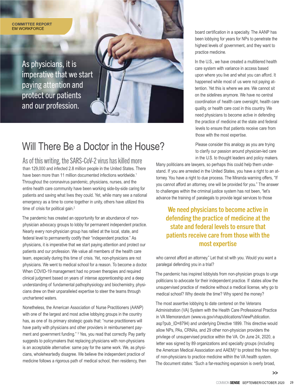 Will There Be a Doctor in the House? to Clarify Our Passion Around Physician-Led Care in the U.S