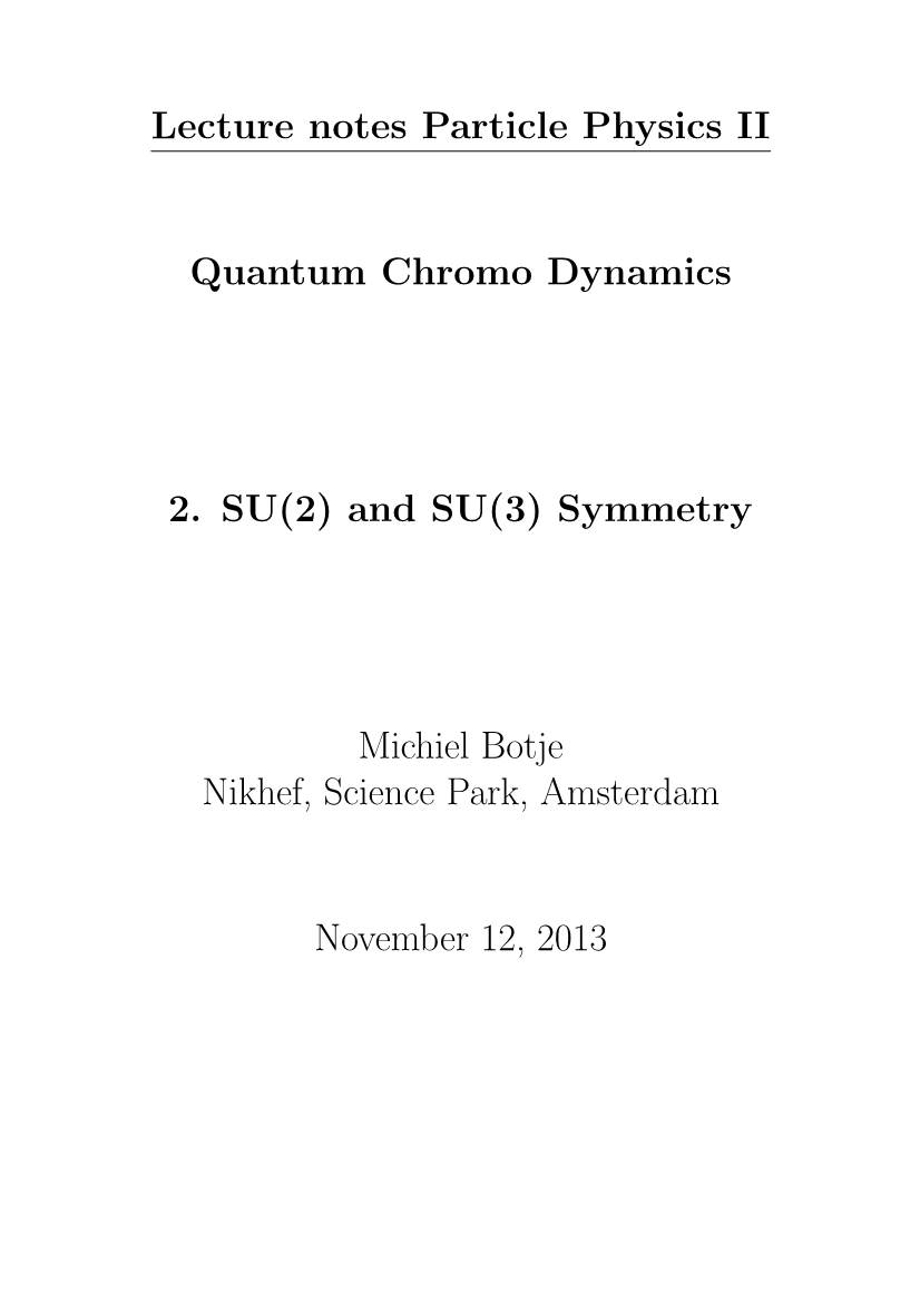 And SU(3) Symmetry