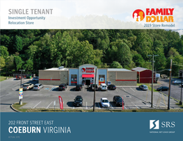 COEBURN VIRGINIA ACTUAL SITE EXCLUSIVELY MARKETED by Broker of Record: David Wirth, SRS Real Estate Partners-Northeast, LLC | VA License No
