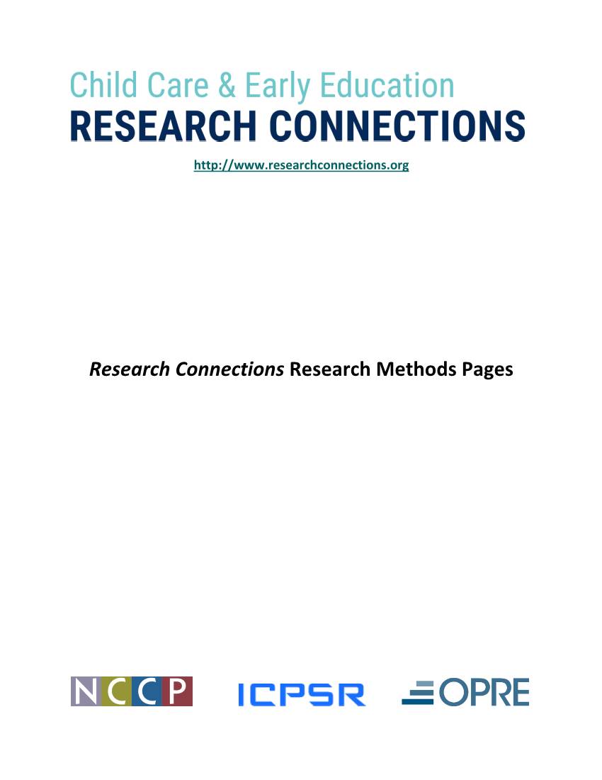 Research Connections Research Methods Pages