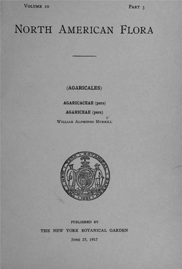 North American Flora: Agaricales, Agaricaceae (Vol. 10, Part