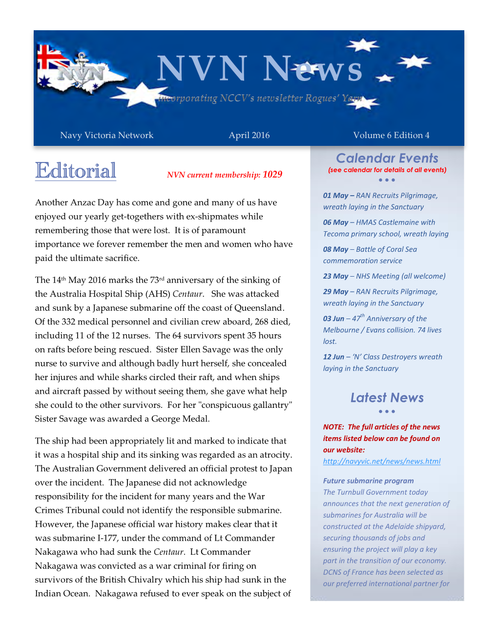 NVN's April Newsletter