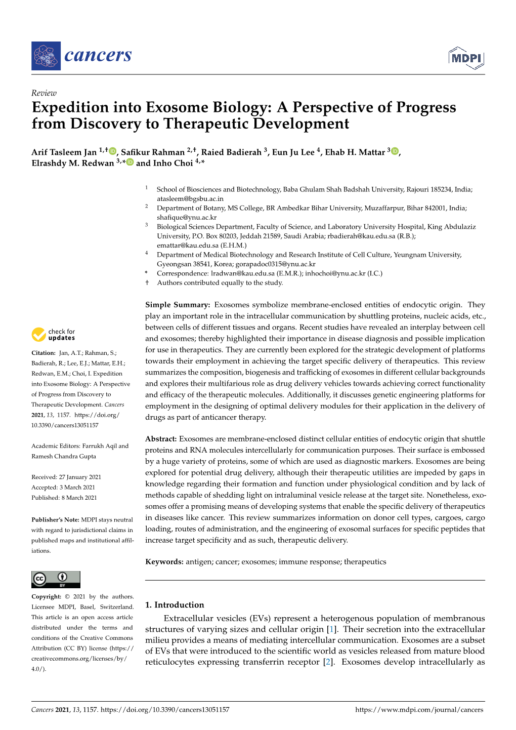 Expedition Into Exosome Biology: a Perspective of Progress from Discovery to Therapeutic Development