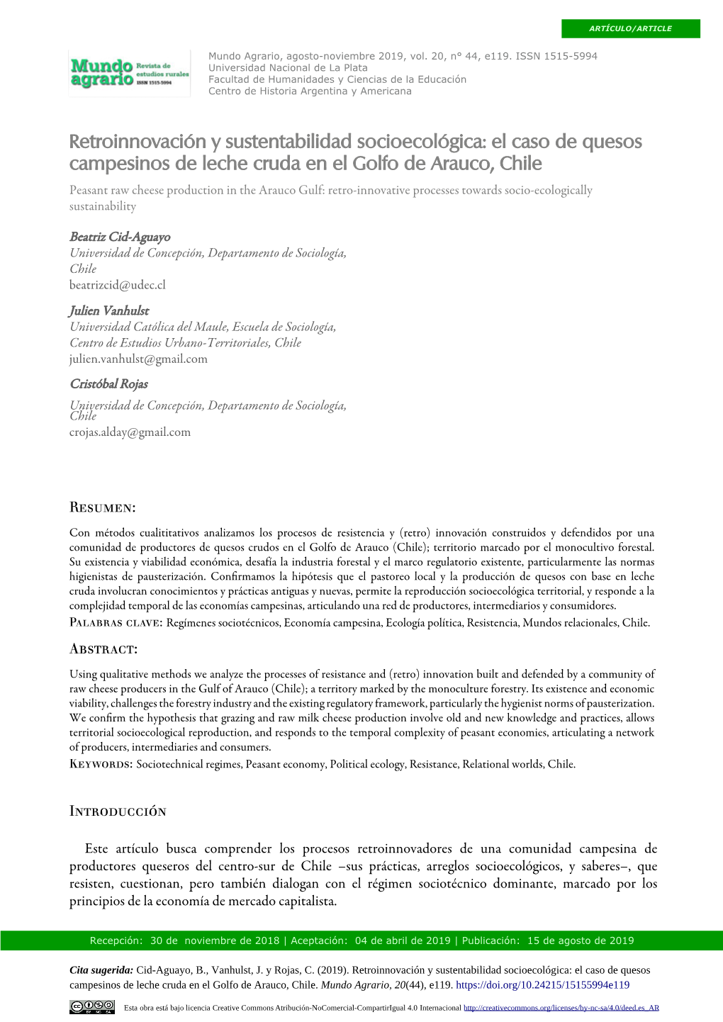 Retroinnovación Y Sustentabilidad Socioecológica: El Caso De Quesos