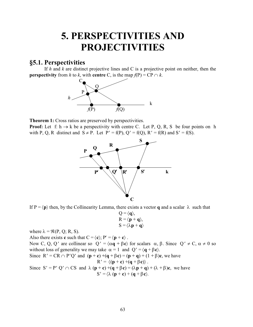 CHAP05 Perspectivities and Projectivities