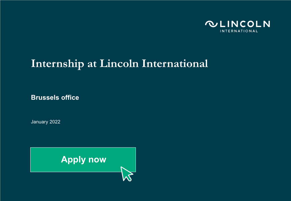 Internship at Lincoln International