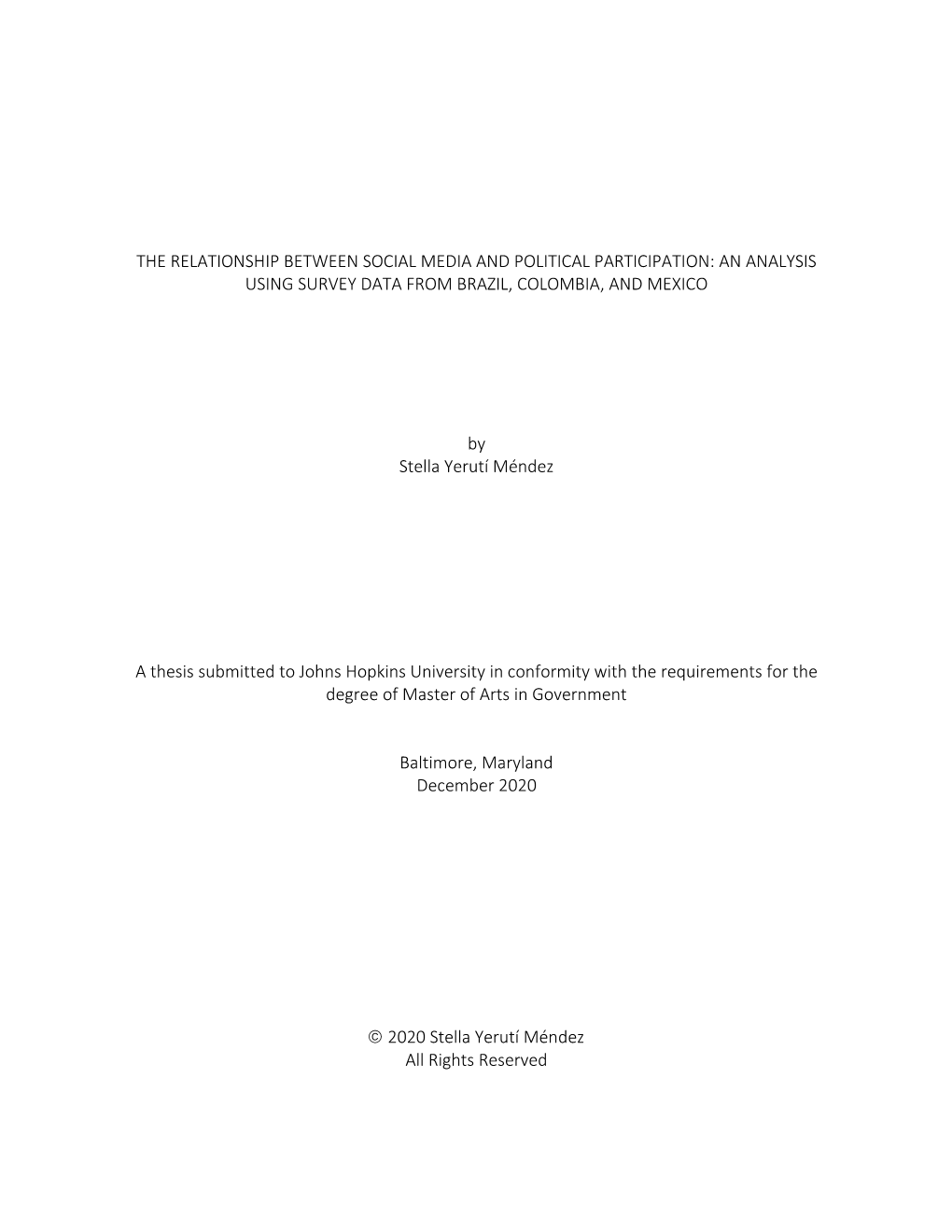 The Relationship Between Social Media and Political Participation: an Analysis Using Survey Data from Brazil, Colombia, and Mexico