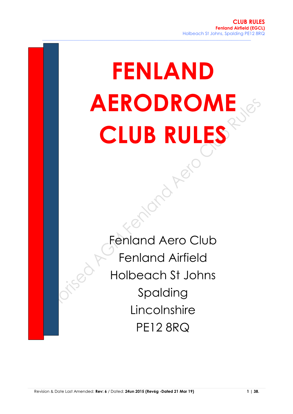 Fenland Aerodrome Club Rules