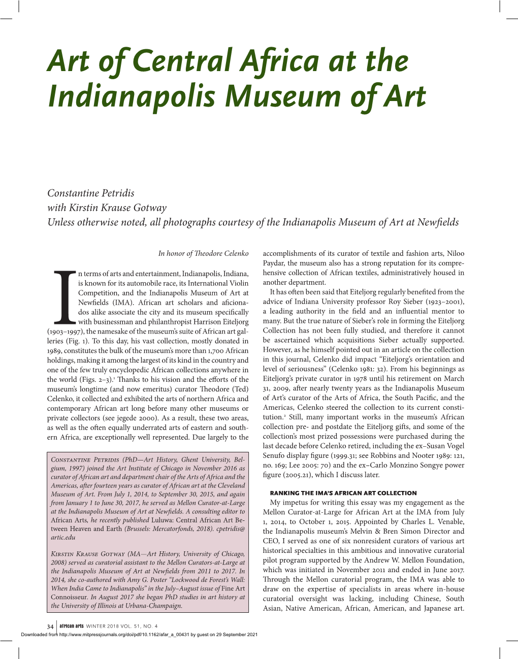 Art of Central Africa at the Indianapolis Museum of Art