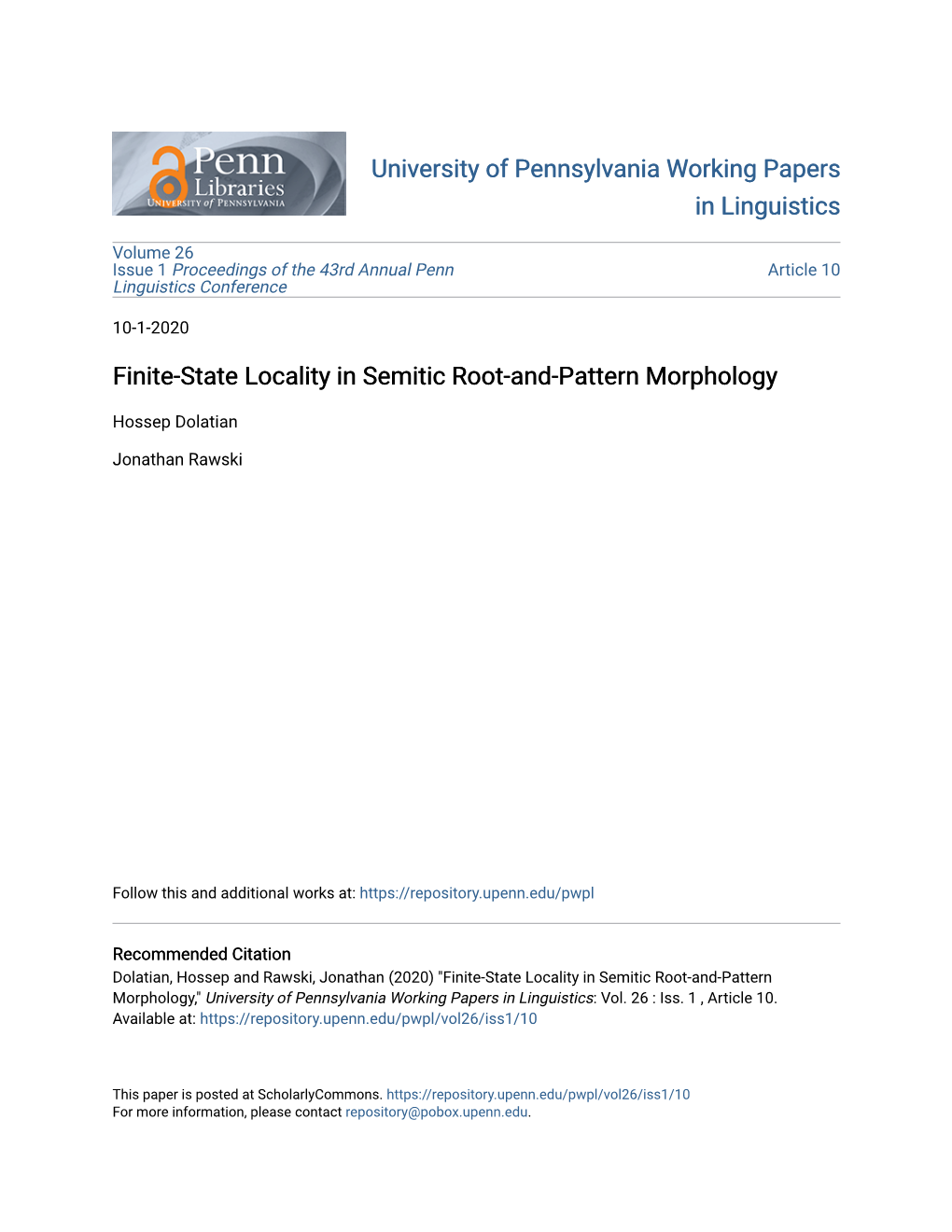 Finite-State Locality in Semitic Root-And-Pattern Morphology