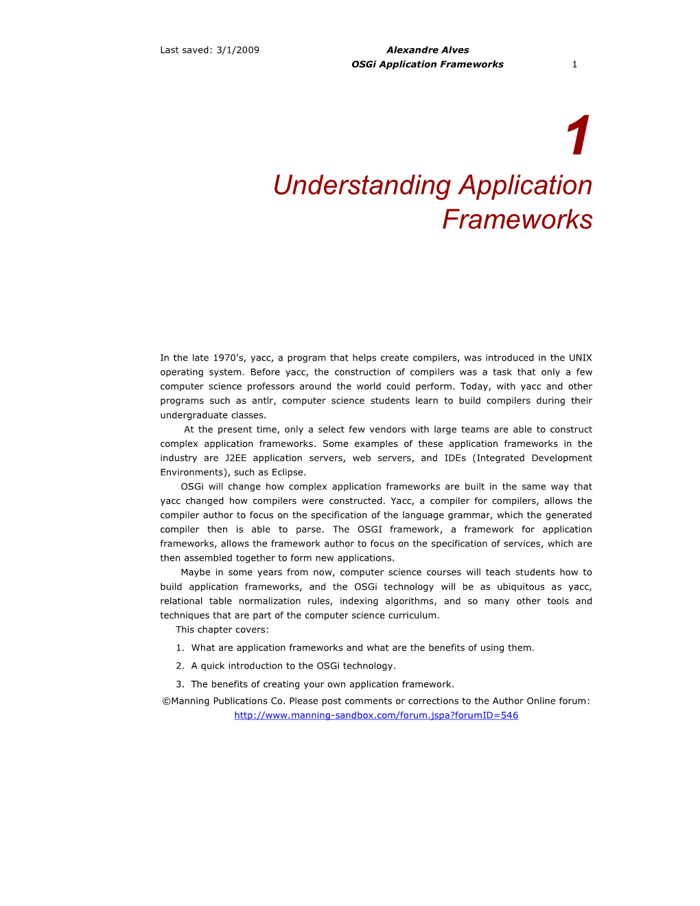Understanding Application Frameworks