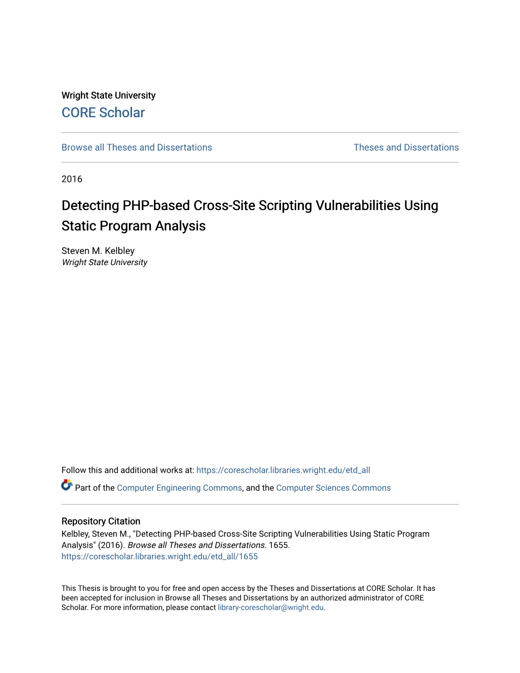 Detecting PHP-Based Cross-Site Scripting Vulnerabilities Using Static Program Analysis
